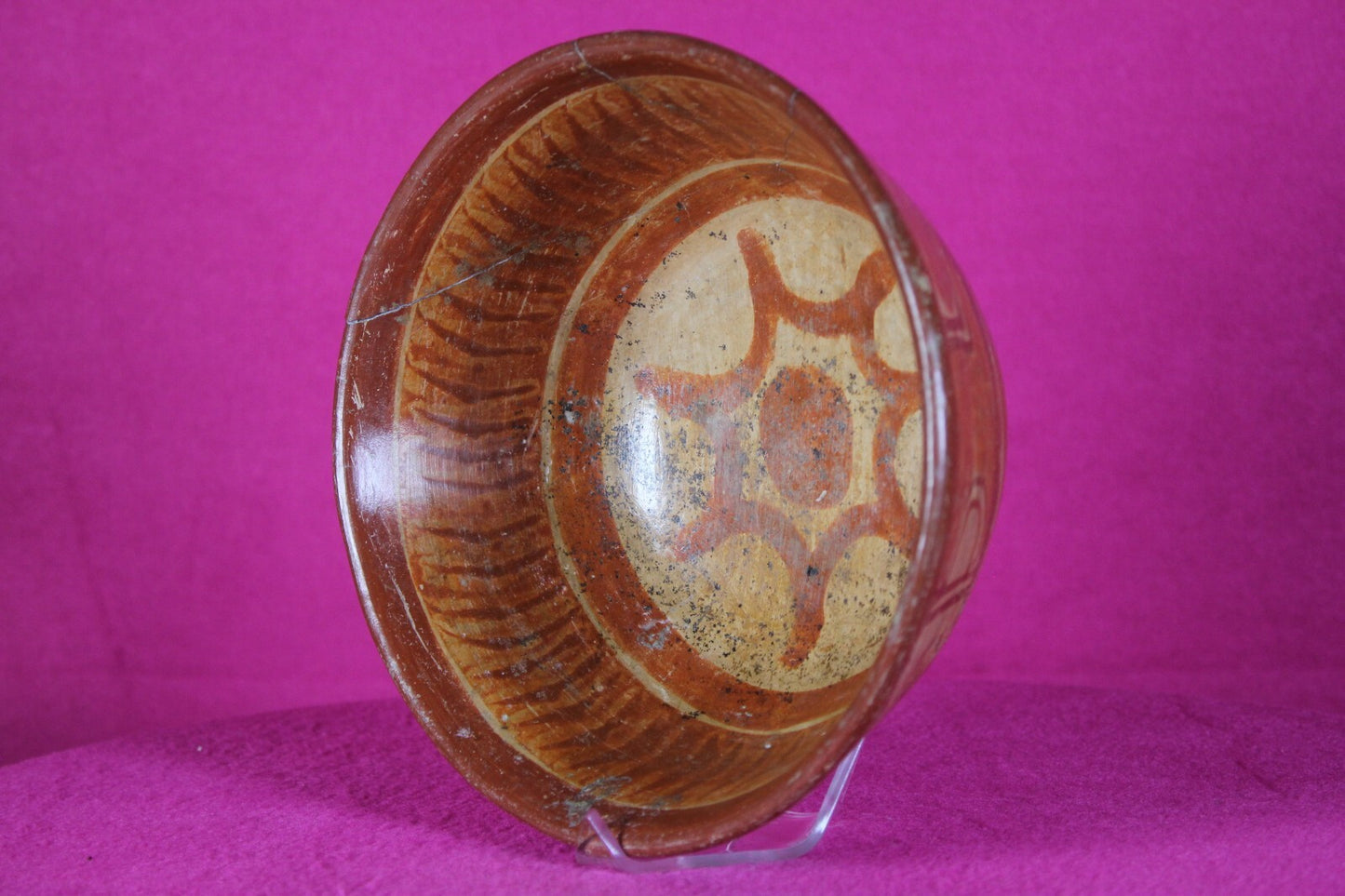 Pre Columbian Authentic Artifact Mayan Decorated Bowl 250-900 AD Yucatan T12