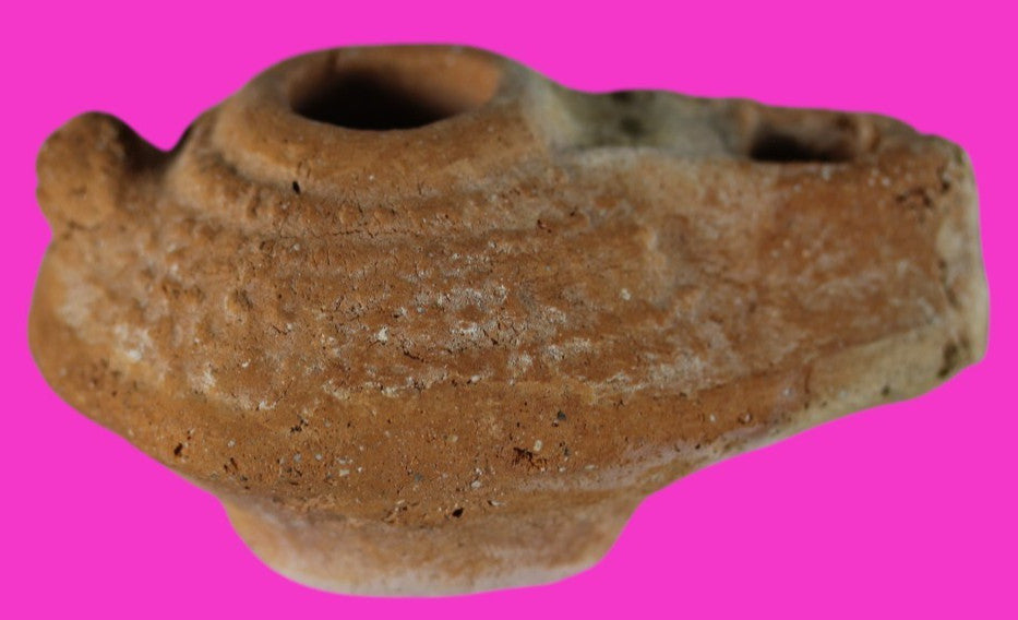 Ancient Holy Land Oil Lamp Artifact Jesus Christ Homeland 100 - 400 AD COA L01