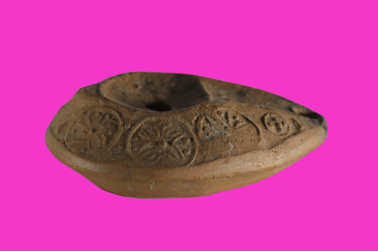 Large Holy Land Oil Lamp Ancient Artifact Jesus Christ Homeland 400-500AD COA 26