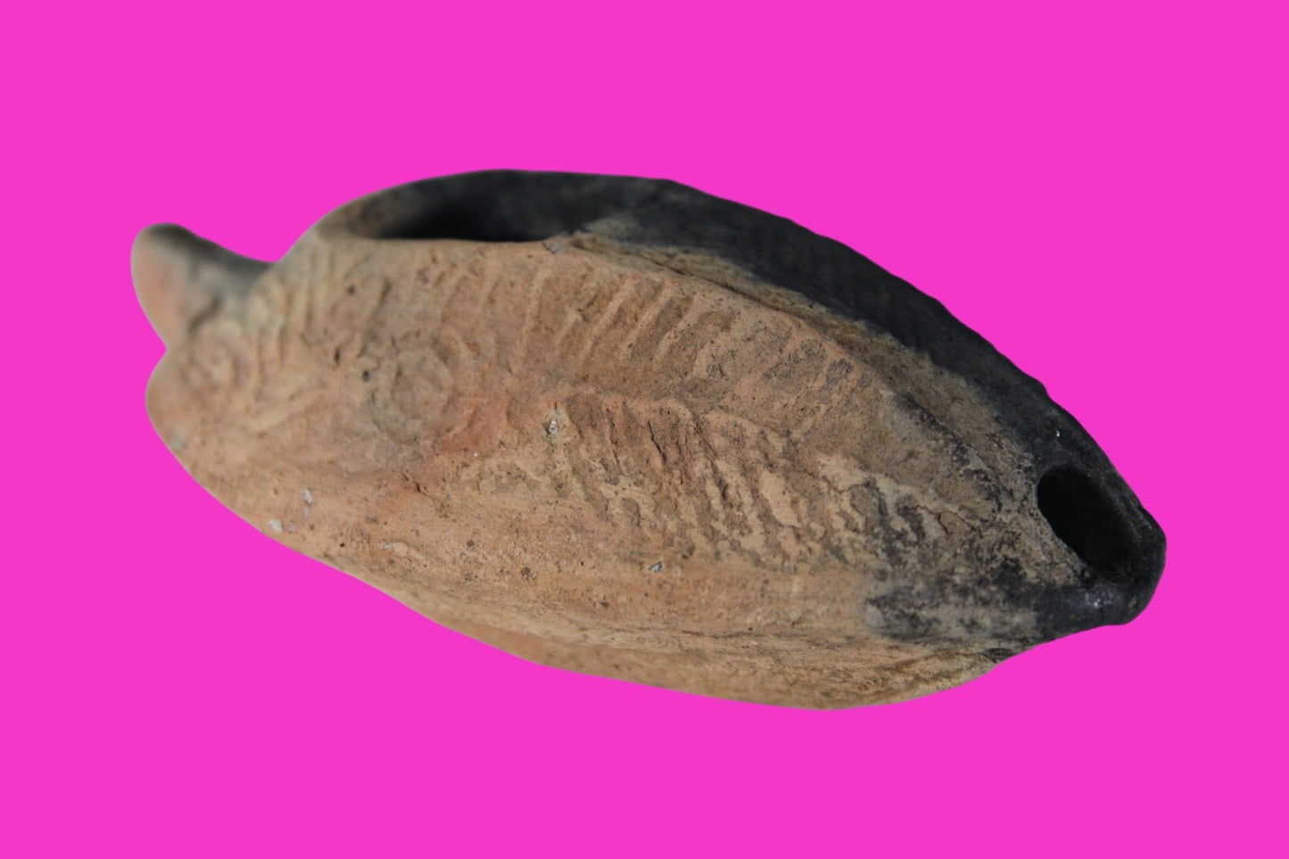 Oil Lamp Holy Land Ancient Artifact Jesus Christ Home Israel 300-600 AD COA 94