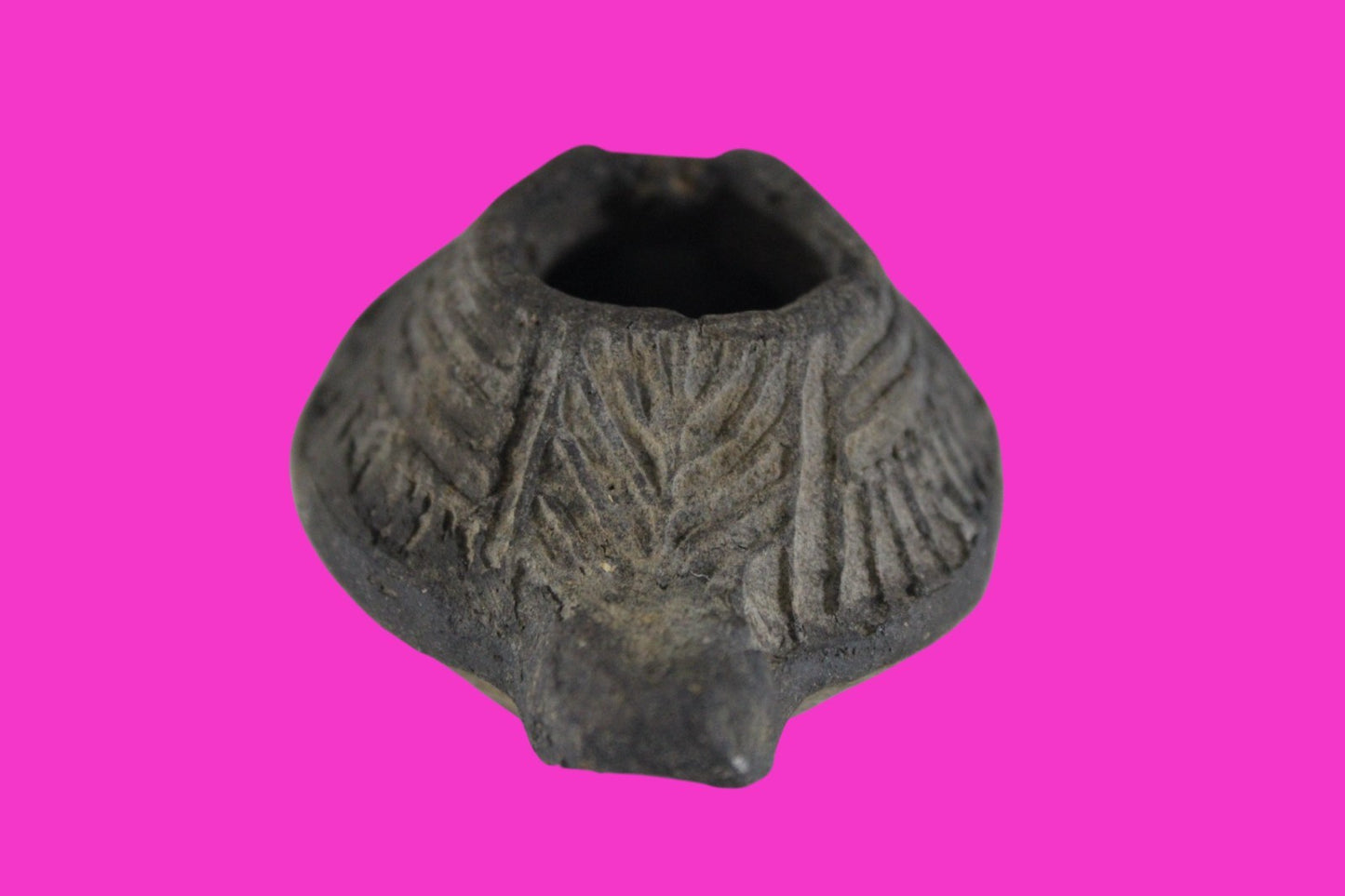 Oil Lamp Holy Land Ancient Artifact Jesus Christ Home Israel 300-600 AD COA 76