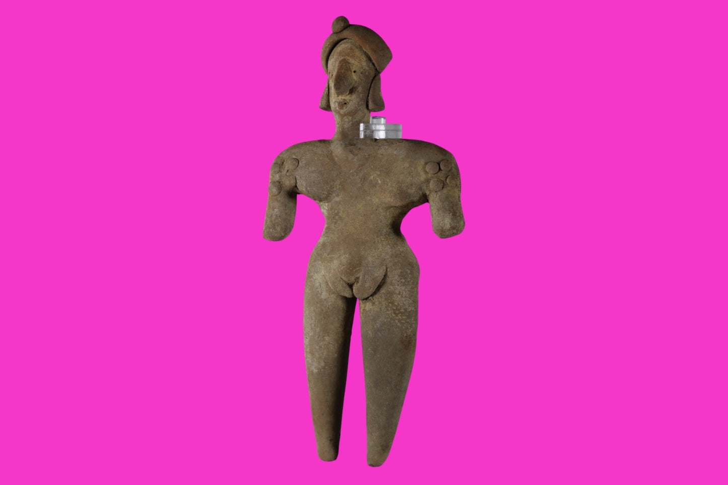 Pre Columbian Artifact 7 Inch Tall Shaft Tomb Figure Colima Mexico 100BC COA 286