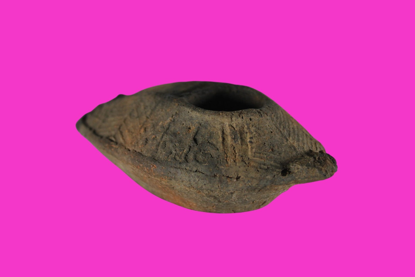 Ancient Holy Land Oil Lamp Artifact Jesus Christ Homeland 100BC-400AD COA 25