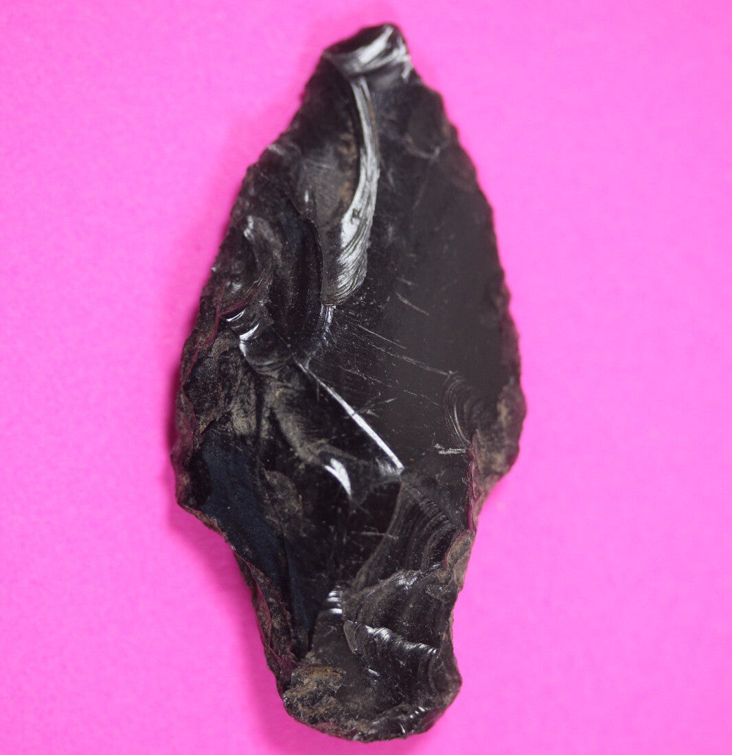 Pre Columbian Artifact Authentic Aztec Arrowhead Battle of Mexico City COA 50