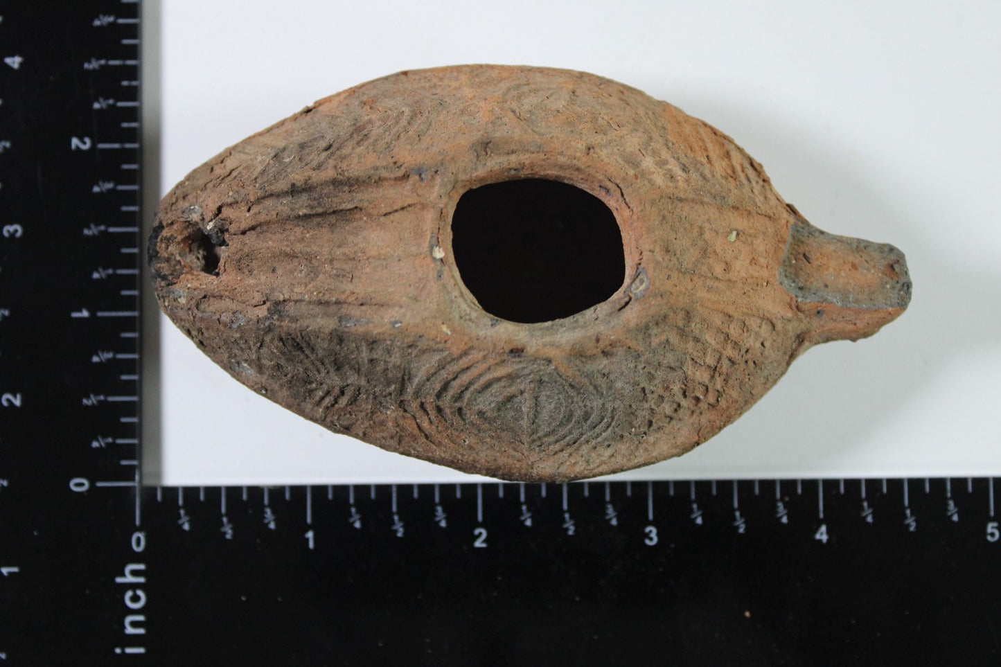 Oil Lamp Holy Land Ancient Artifact Jesus Christ Home Israel 300-600 AD COA 83