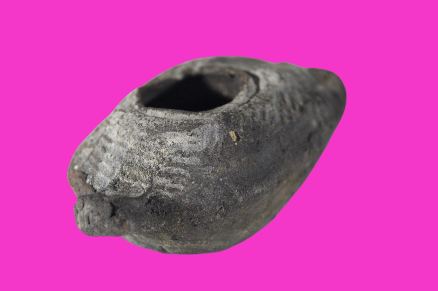 Oil Lamp Holy Land Ancient Artifact Jesus Christ Home Israel 300-600 AD COA 73