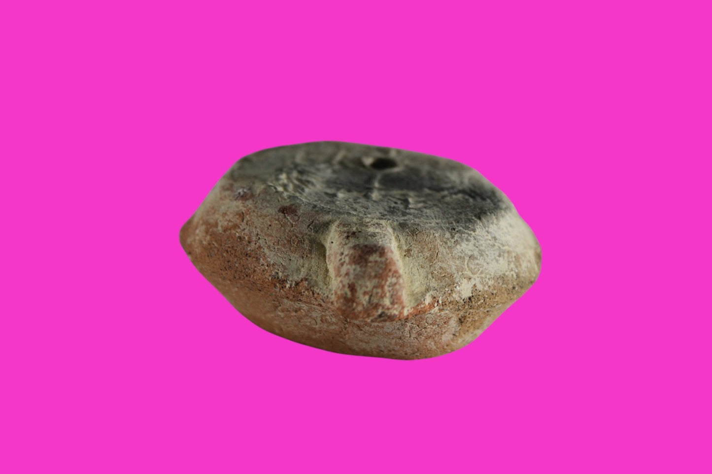 Ancient Holy Land Oil Lamp Artifact 3 Crosses Jesus Christ Home 400-500AD COA 29