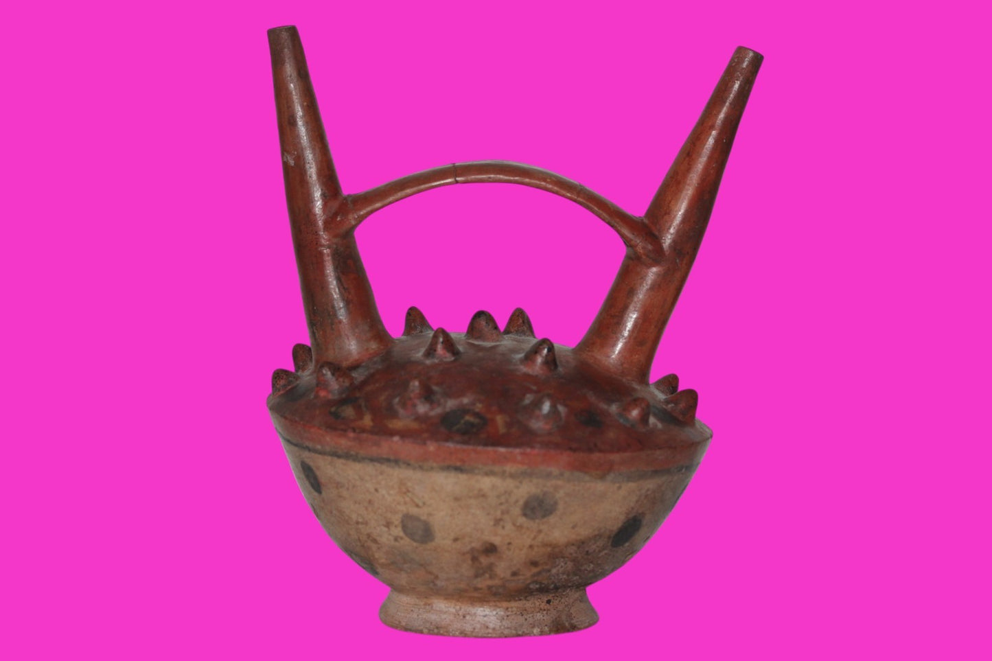 Pre Columbian Artifact Authentic Sican Stirrup Vessel 750-1000 AD Peru COA 220