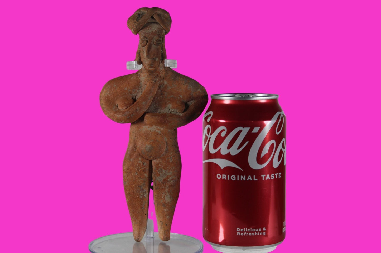 Pre Columbian Artifact 7 Inch Tall Shaft Tomb Figure Colima Mexico 100BC COA 282