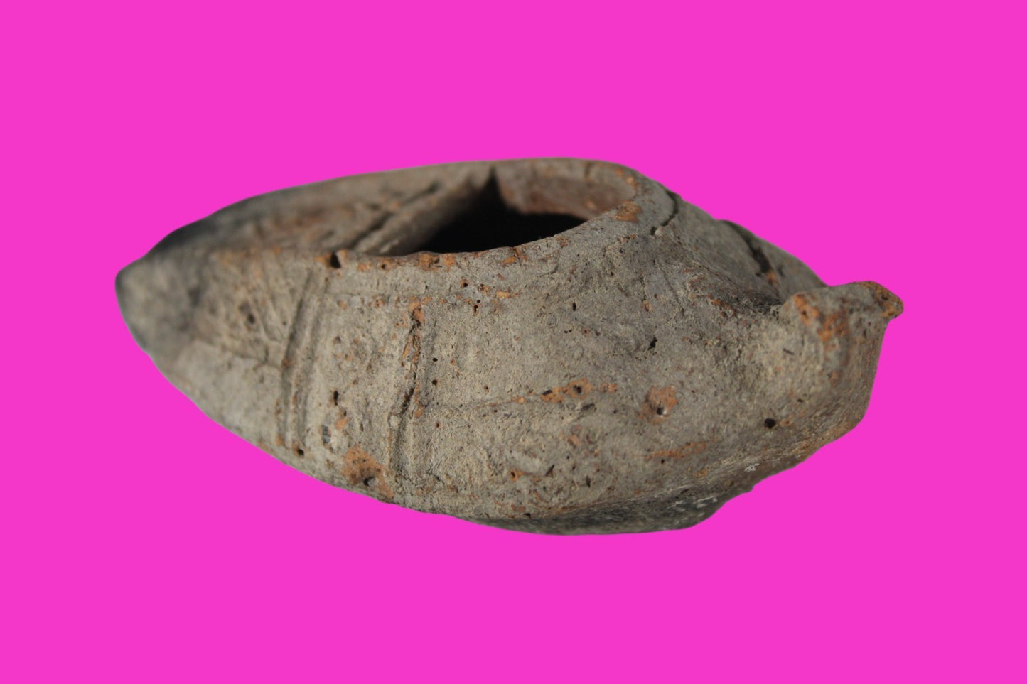 Oil Lamp Holy Land Ancient Artifact Jesus Christ Home Israel 300-600 AD COA 125