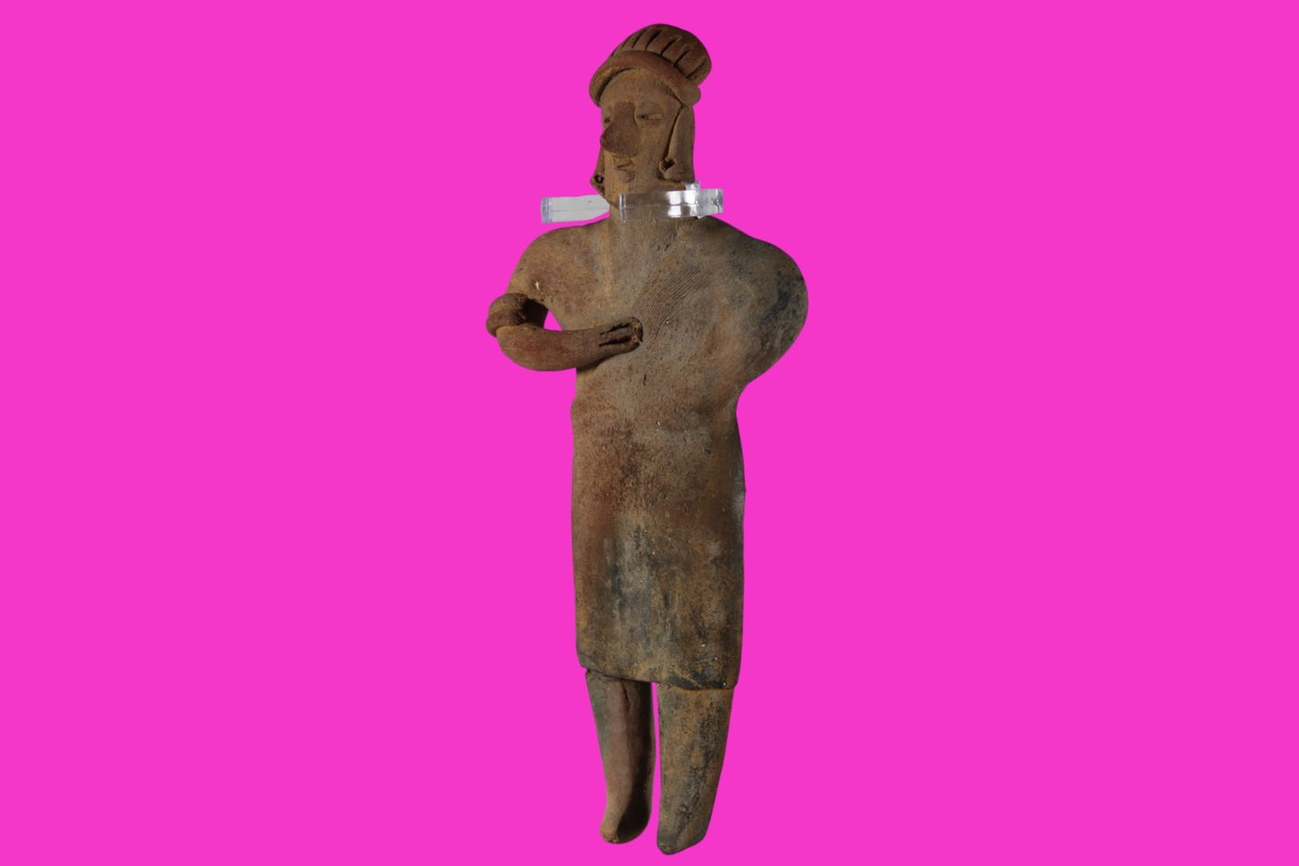 Pre Columbian Artifact Rare Arm in Sling Tomb Figure Colima Mexico 100BC COA 287