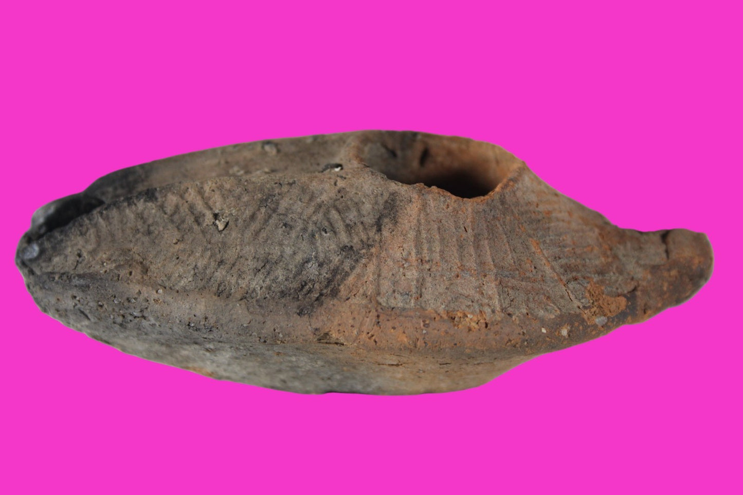 Oil Lamp Holy Land Ancient Artifact Jesus Christ Home Israel 300-600 AD COA 118