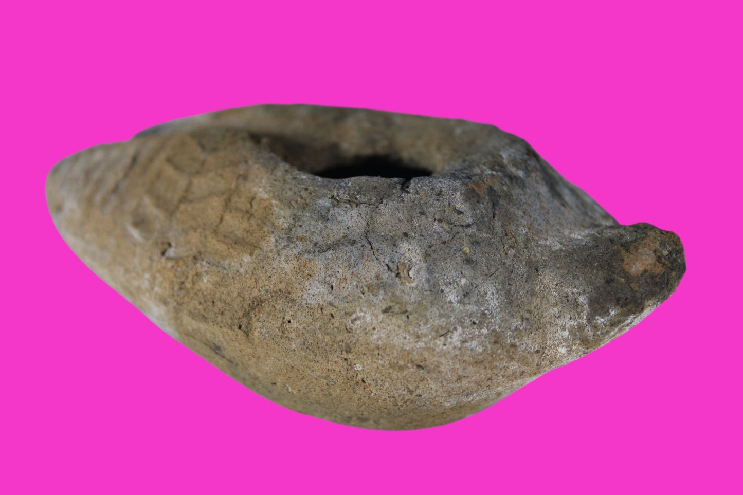 Very Big Ancient Holy Land Oil Lamp Artifact Jesus Christ Home 300-600 AD COA 93