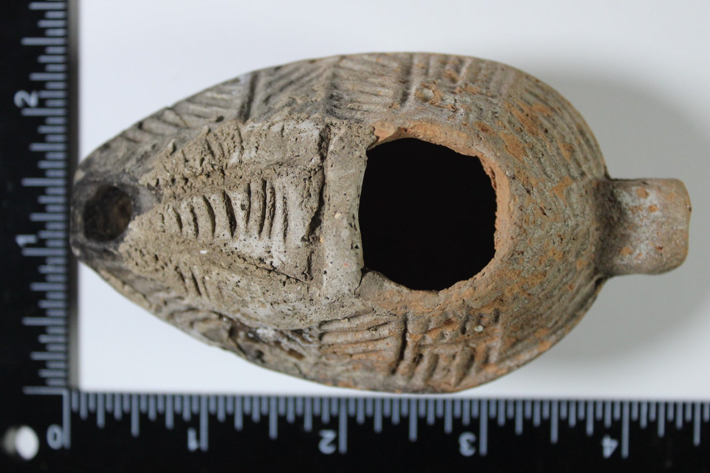 Oil Lamp Holy Land Ancient Artifact Jesus Christ Home Israel 300-600 AD COA 124