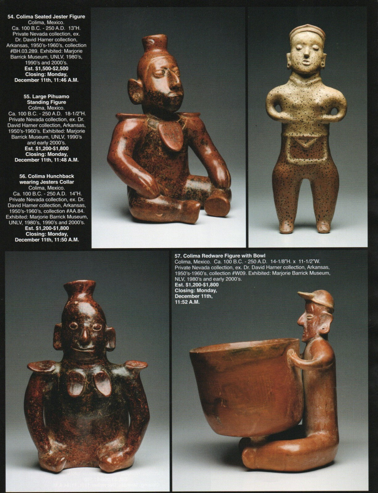 Pre Columbian Artifacts Price & Value Guide Arte Primitivo Auction Catalog #87