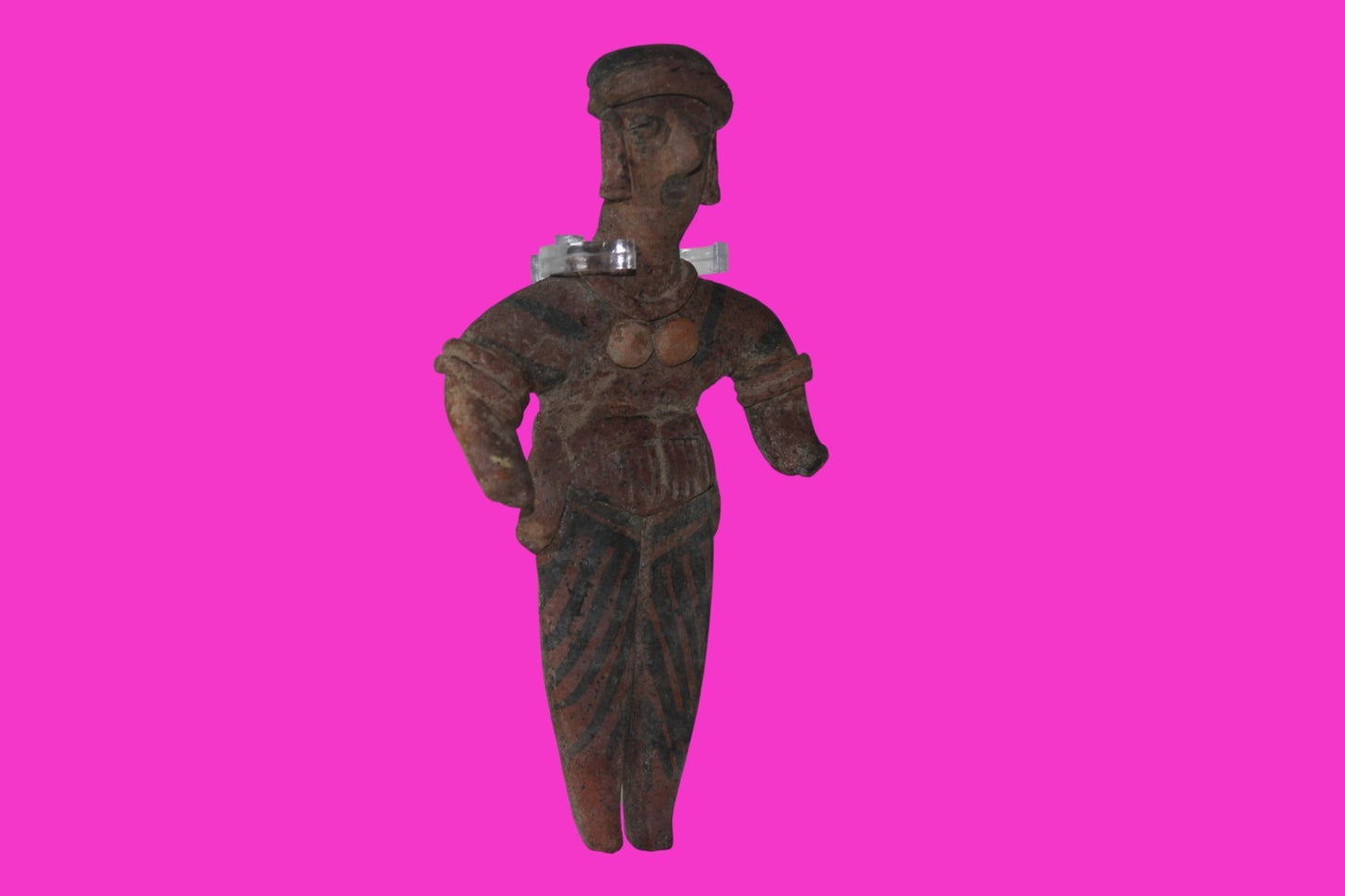 Pre Columbian Artifact 6 inch Male Shaft Tomb Figure Colima Mexico 100BC COA 265