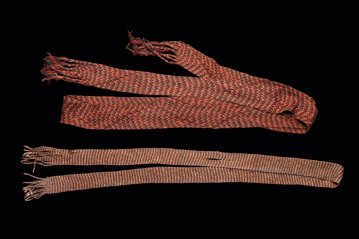 Pre Columbian Artifacts 2 Long Textile Turbans Sihuas Peru 800-1200 AD COA 276