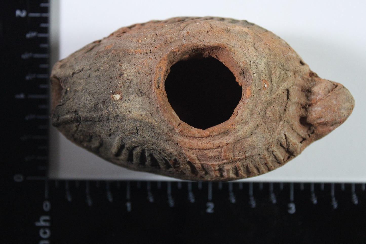 Oil Lamp Holy Land Ancient Artifact Jesus Christ Home Israel 300-600 AD COA 69