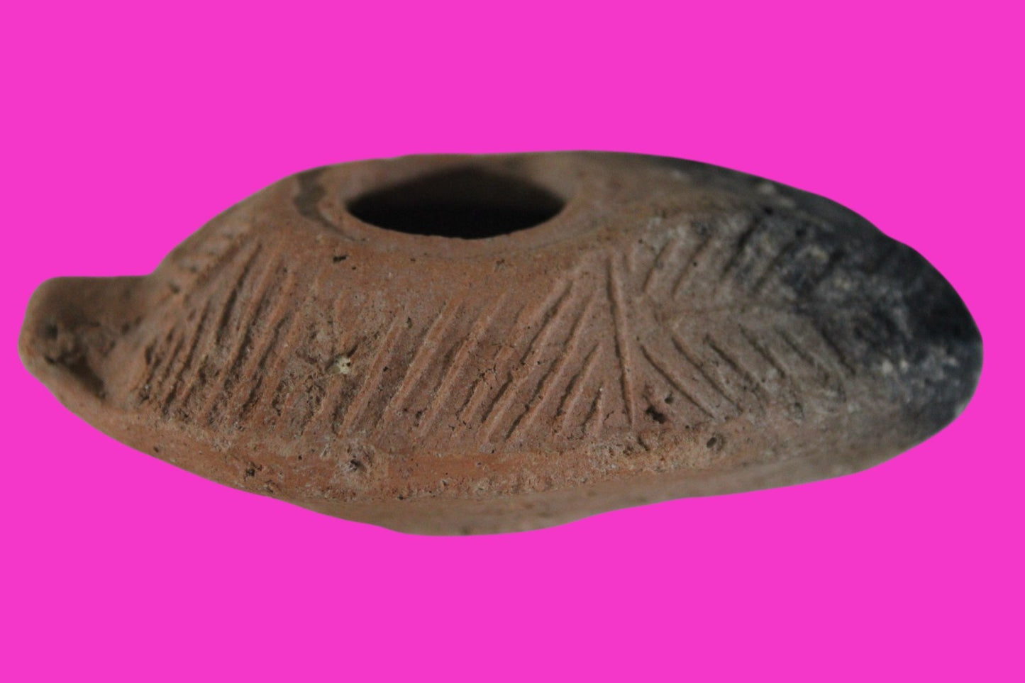 Ancient Holy Land Oil Lamp Artifact Jesus Christ Home Israel 300-600 AD COA 86