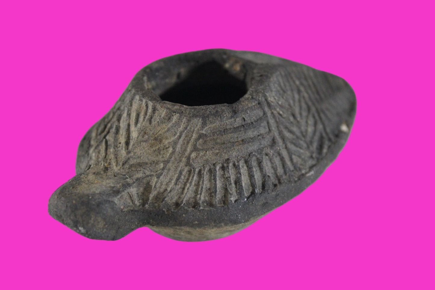 Oil Lamp Holy Land Ancient Artifact Jesus Christ Home Israel 300-600 AD COA 76