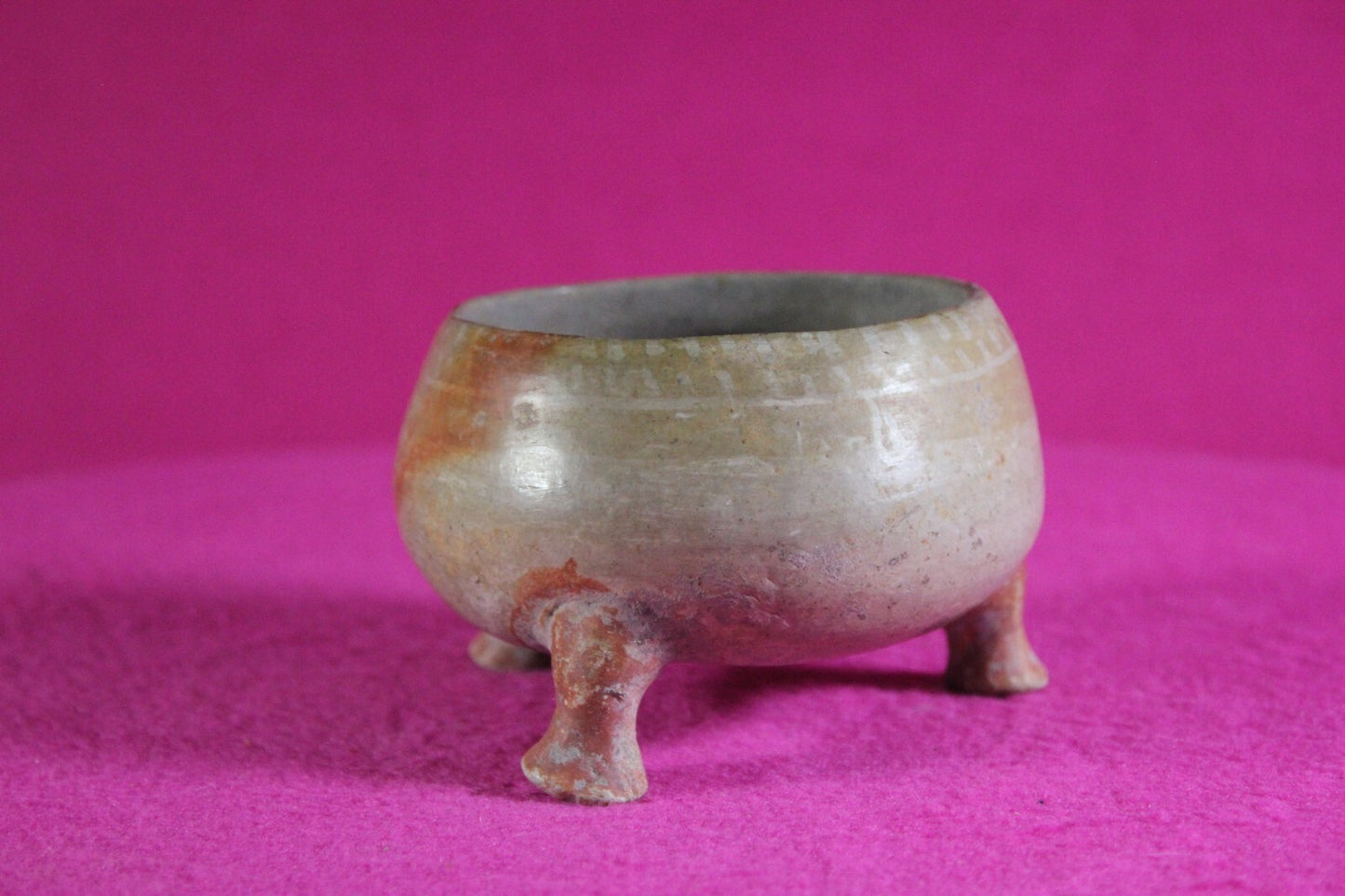 Pre Columbian Artifact Authentic Mini Tripod Bowl 1000-1400 AD Nicaragua COA J92