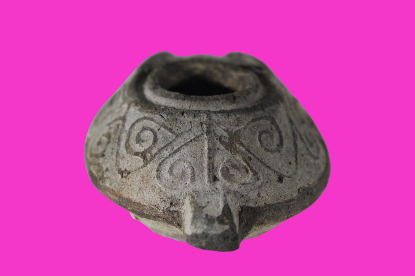 Oil Lamp Holy Land Ancient Artifact Jesus Christ Home Israel 300-600 AD COA 71