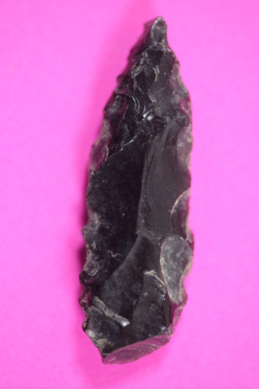 Pre Columbian Artifact Authentic Aztec Arrowhead Battle of Mexico City COA 04