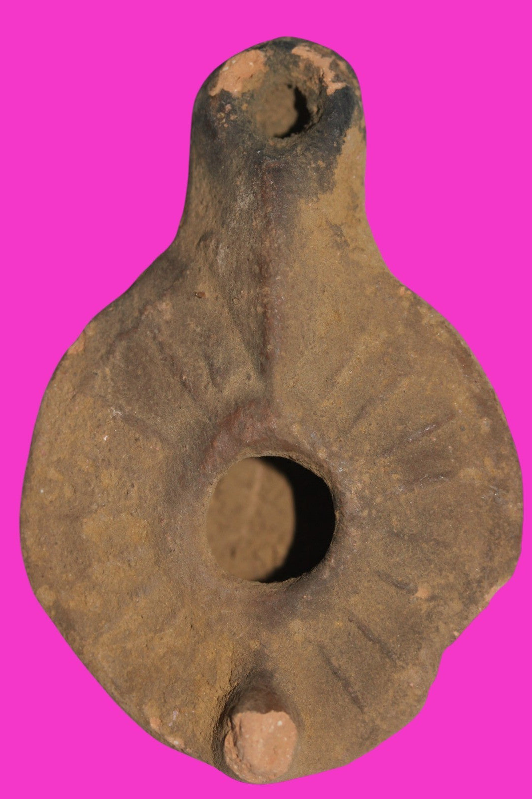 Holy Land Oil Lamp Ancient Artifact Jesus Christ Homeland 100-400 AD COA J107