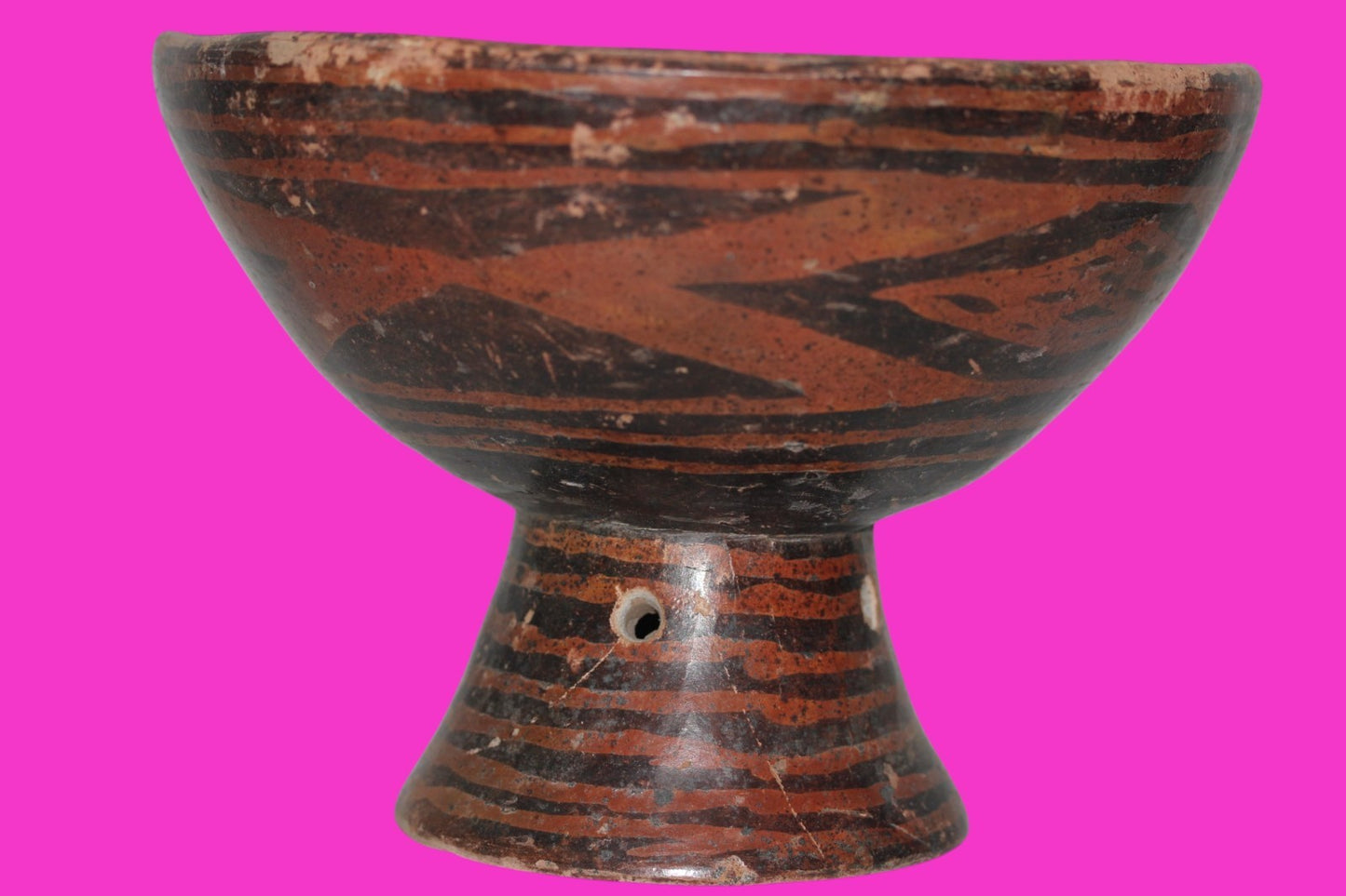 Pre Columbian Authentic Artifact Pedestal Bowl Narino Columbia 1000 AD COA J50