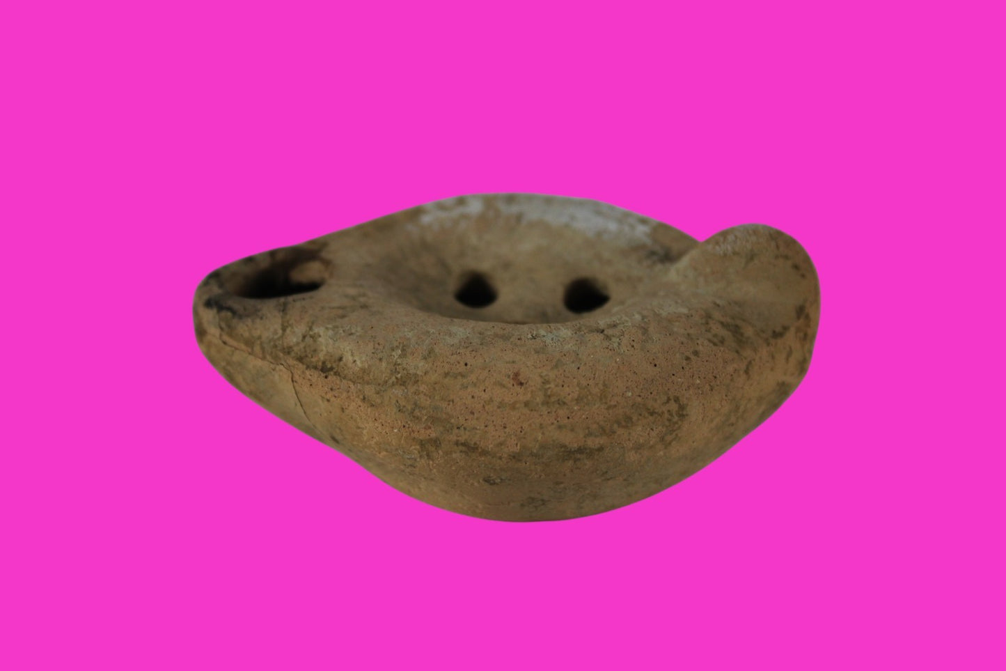 Ancient Holy Land Oil Lamp Artifact Jesus Christ Homeland 100BC-200AD COA 44