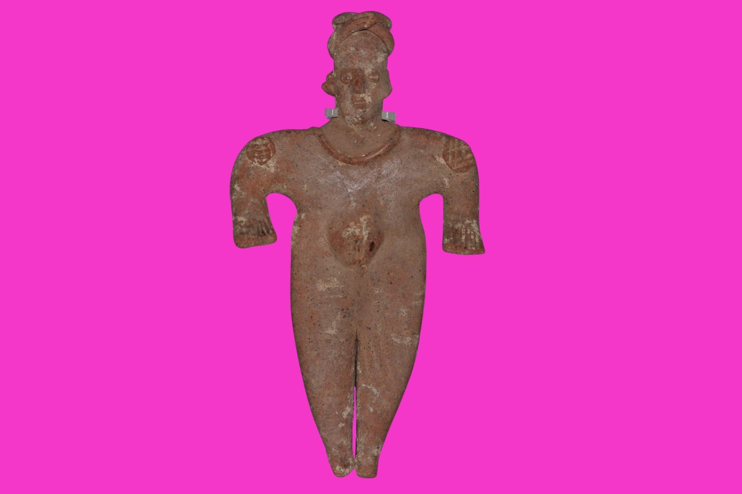 Pre Columbian Artifact 8 inch Female Tomb Figure Colima Mexico 100 BC COA 261