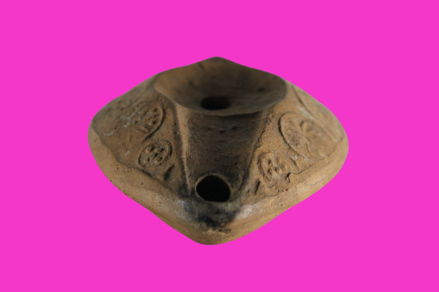 Large Holy Land Oil Lamp Ancient Artifact Jesus Christ Homeland 400-500AD COA 26