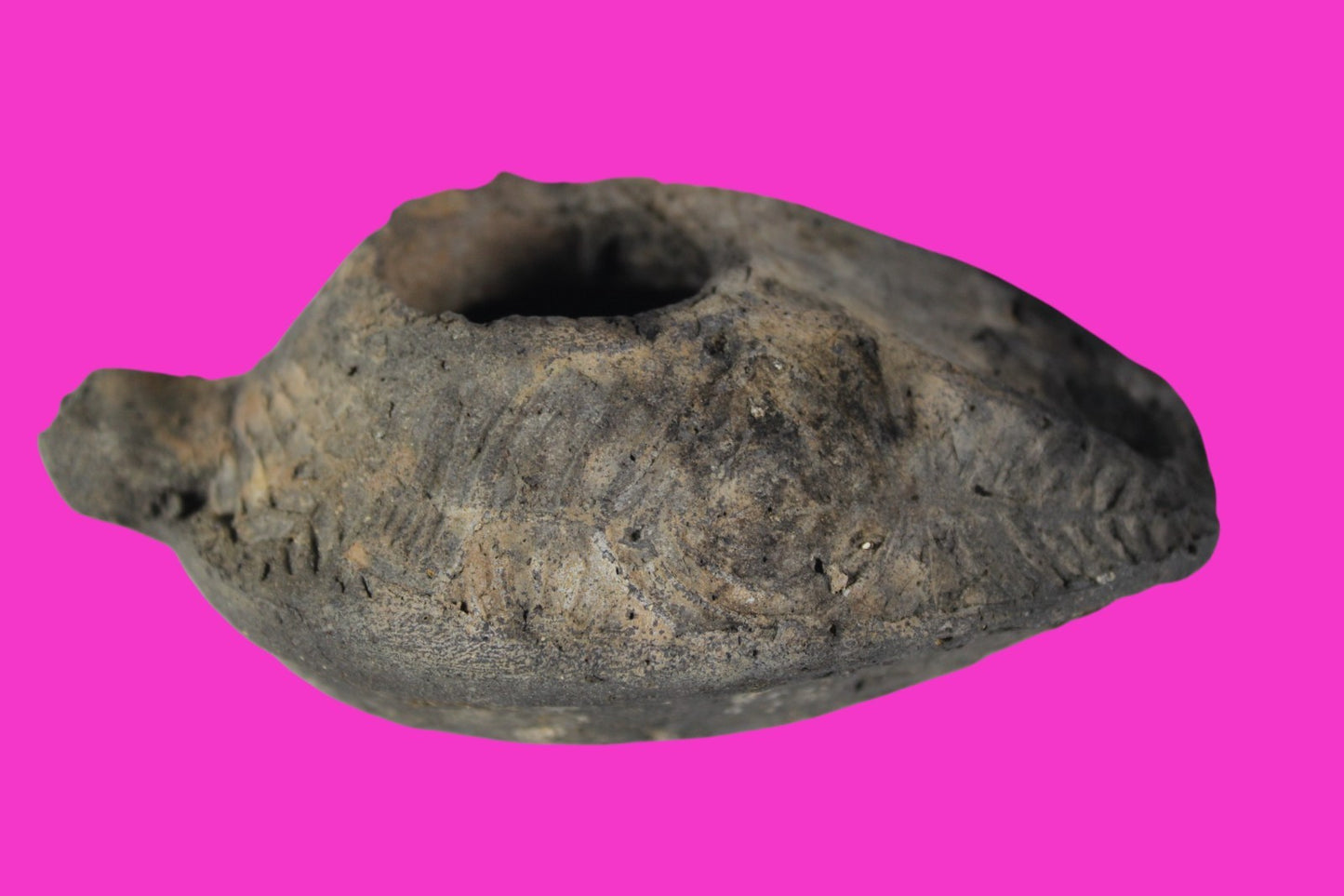 Oil Lamp Holy Land Ancient Artifact Jesus Christ Home Israel 300-600 AD COA 104