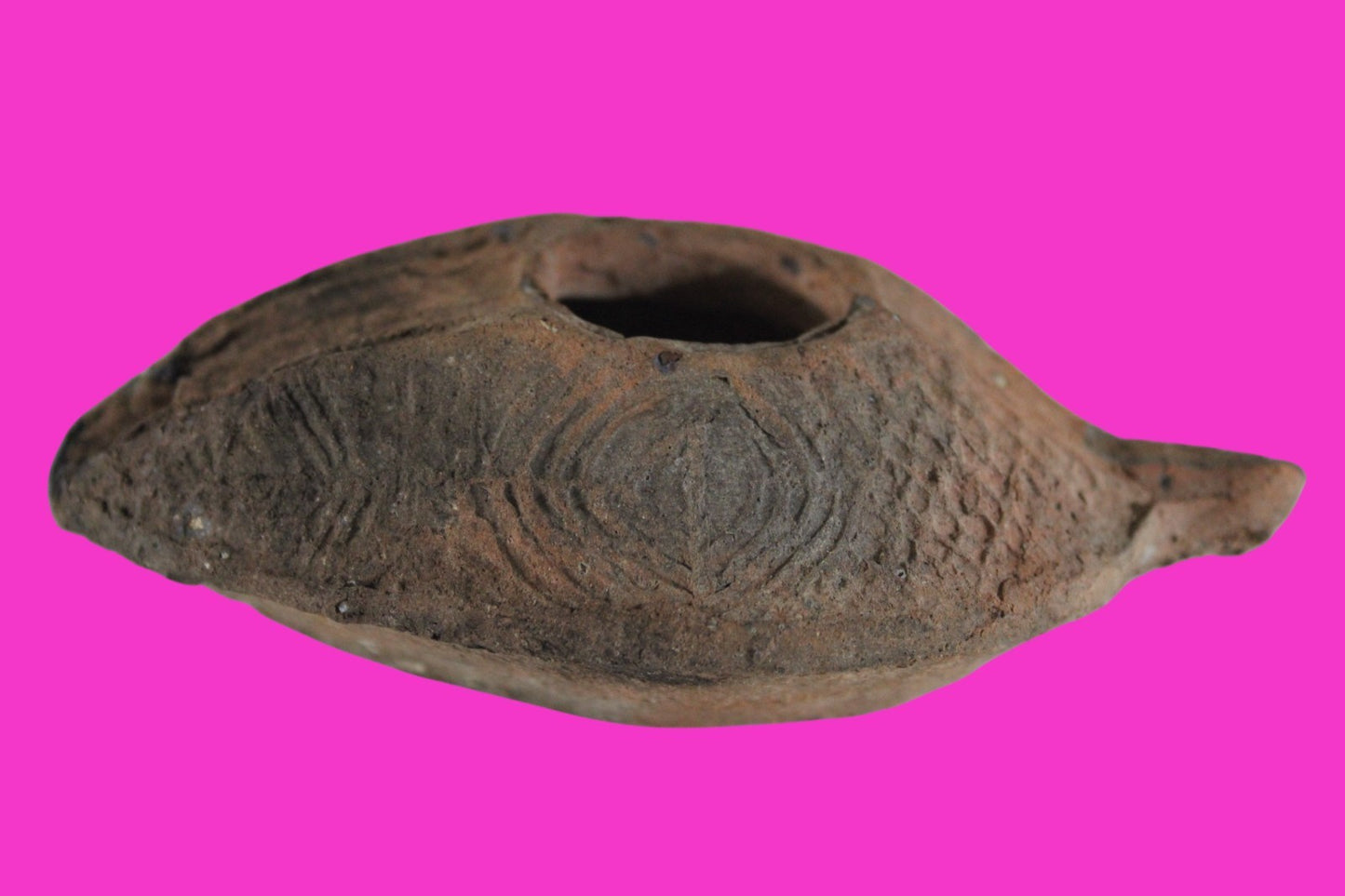 Oil Lamp Holy Land Ancient Artifact Jesus Christ Home Israel 300-600 AD COA 83
