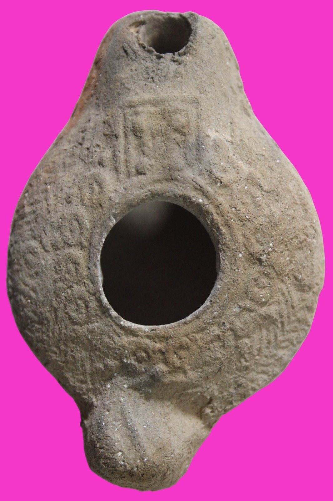 Ancient Holy Land Oil Lamp Artifact Jesus Christ Homeland 100BC-400AD COA 19