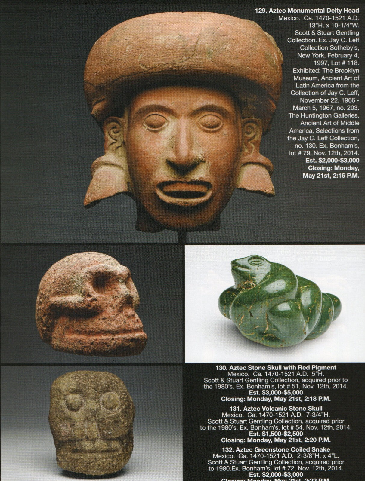 Pre Columbian Artifacts Price & Value Guide Arte Primitivo Auction Catalog #89