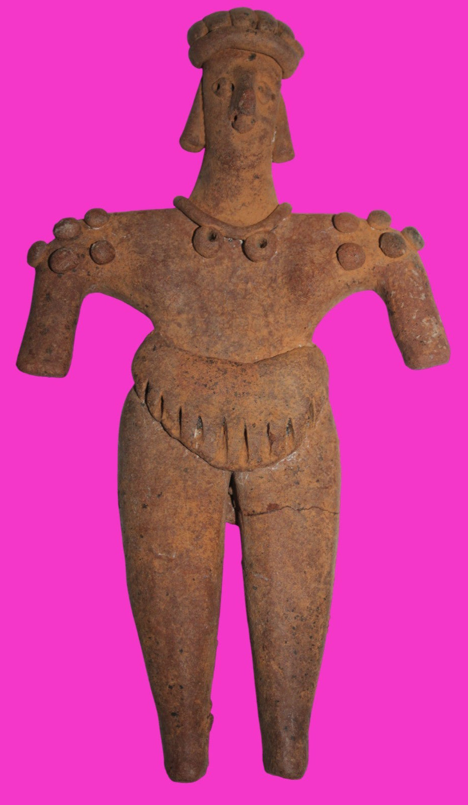 Pre Columbian Artifact 6in Female Shaman Tomb Figure Colima Mexico 100BC COA 266