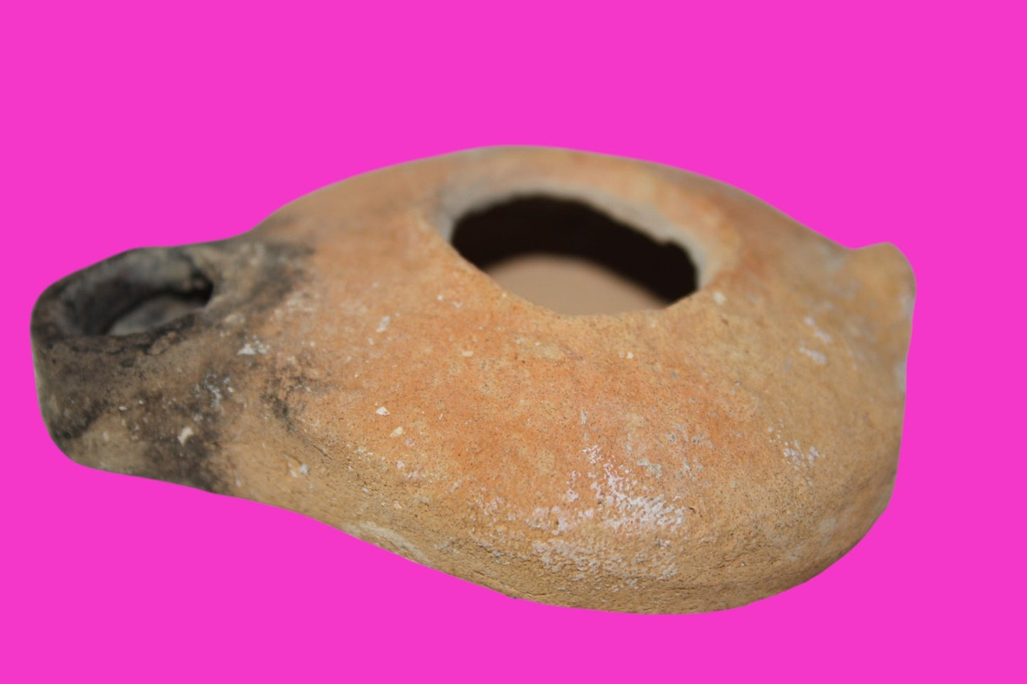 Ancient Holy Land Oil Lamp Artifact Jesus Christ Home Land 100BC-100AD COA 48