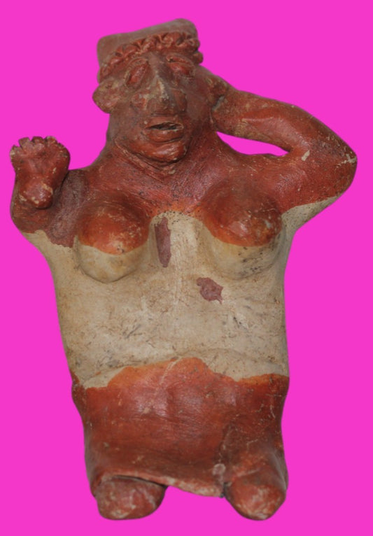 Pre Columbian Genuine Artifact Female Jalisco Figure Mexico 250BC-1000AD COA 209