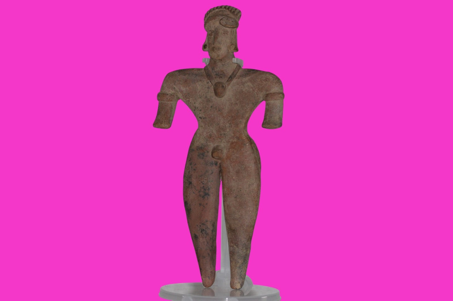 Pre Columbian Artifact Huge 9 Inch Tall Tomb Figure Colima Mexico 100 BC COA 233