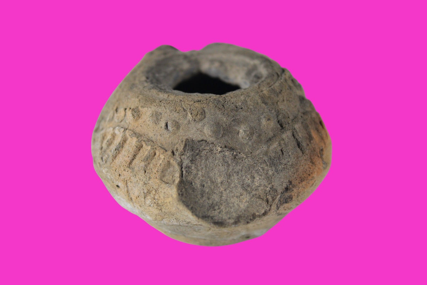Oil Lamp Holy Land Ancient Artifact Jesus Christ Home Israel 300-600 AD COA 122