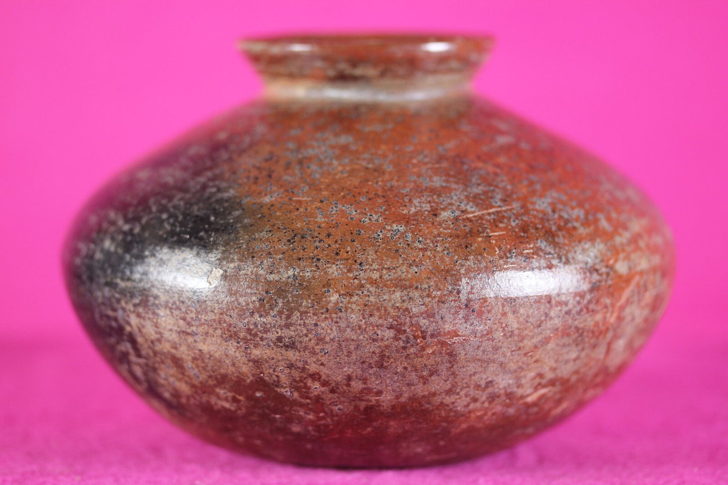 Pre Columbian Artifact Colima 300 BC-300 AD Red Jar Guaranteed Authentic COA J56