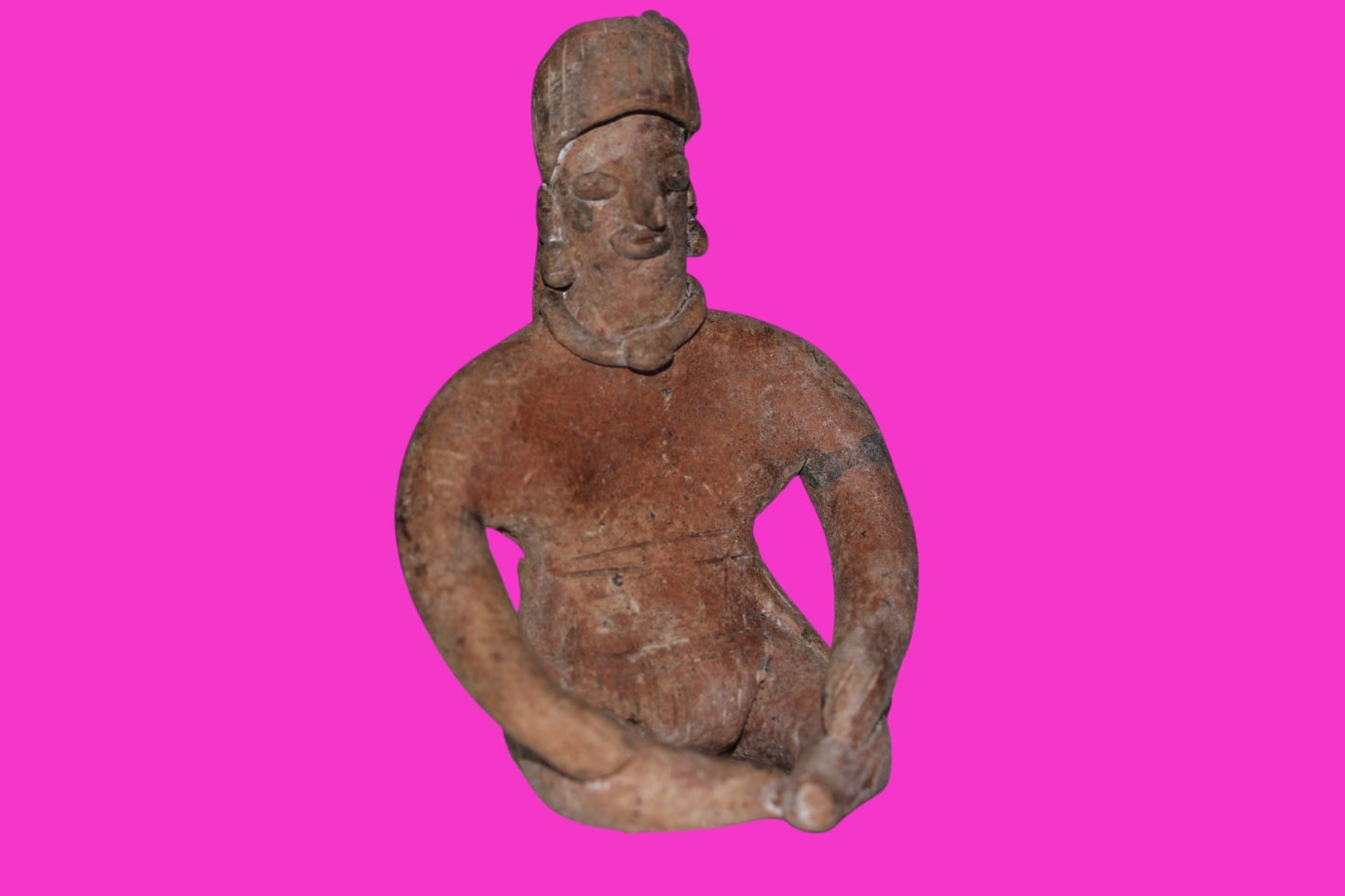 Pre Columbian Artifact Authentic Seated Tomb Figure Colima Mexico 250 AD COA 211