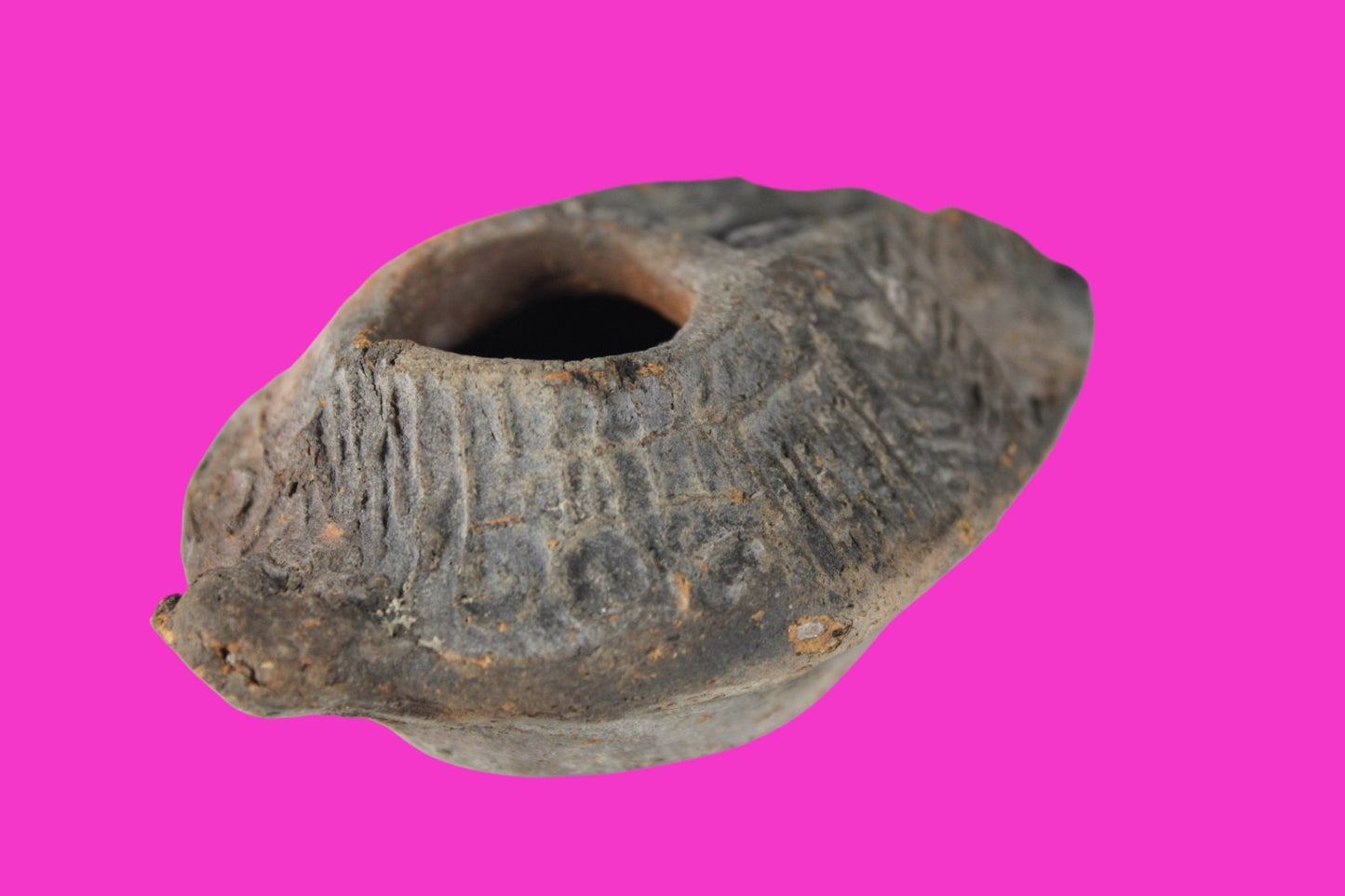 Oil Lamp Holy Land Ancient Artifact Jesus Christ Home Israel 300-600 AD COA 121