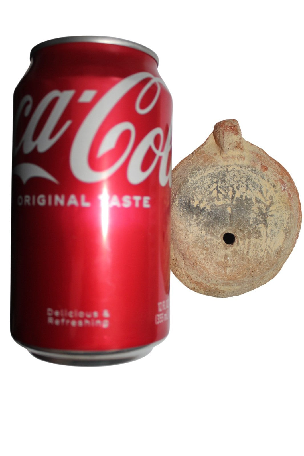 Ancient Holy Land Oil Lamp Artifact 3 Crosses Jesus Christ Home 400-500AD COA 29