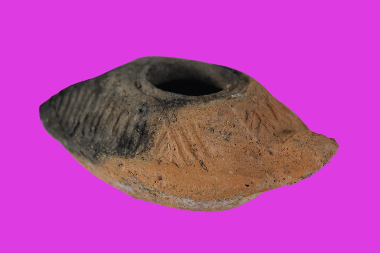 Ancient Holy Land Oil Lamp Artifact Jesus Christ Home Israel 300-600 AD COA 133