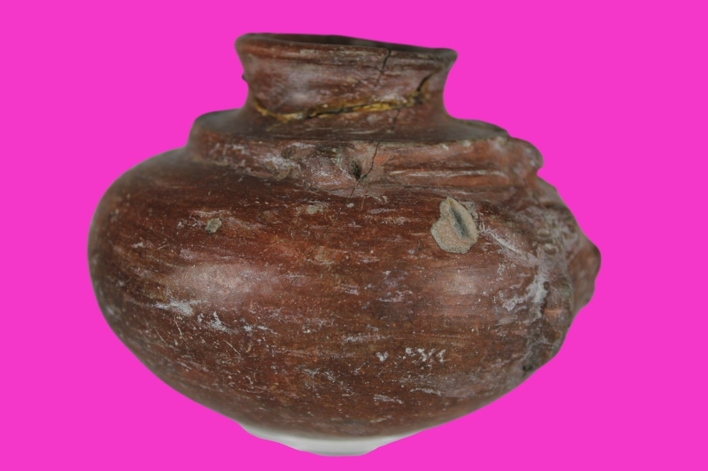 Pre Columbian Authentic Artifact Repaired Mayan Olla Yucatan 250-900 AD COA J69