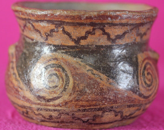 Pre Columbian Casas Grandes Artifact 1150-1450 AD Decorated Bowl Mexico COA J39