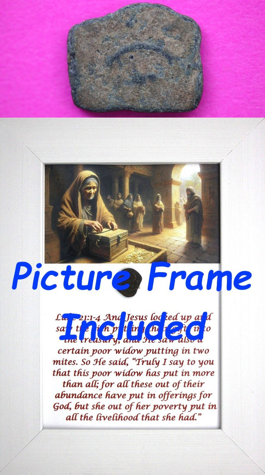 Widows Mite Coin Holy Land Artifact Free Display Frame Jesus Christ Lifetime 86