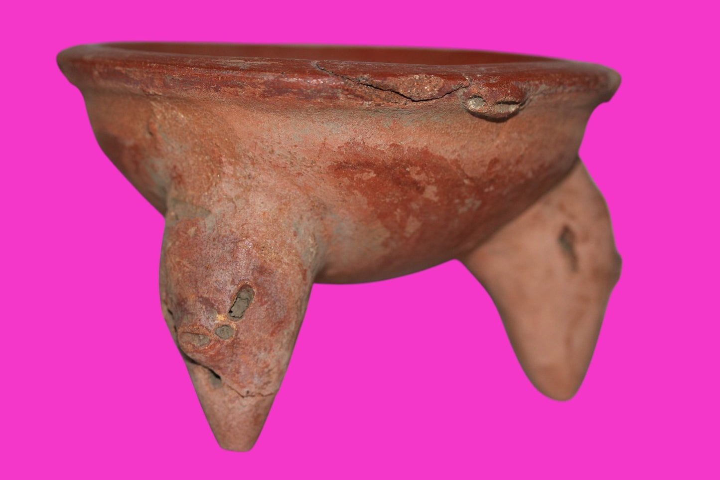 Pre Columbian Authentic Artifact Tripod Bowl Watershed Area Costa Rica COA J86